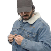 Unisex denimUnisex denim sherpa jacketIntroducing the timeless appeal of our Unisex Denim Sherpa Jacket. Whether you&