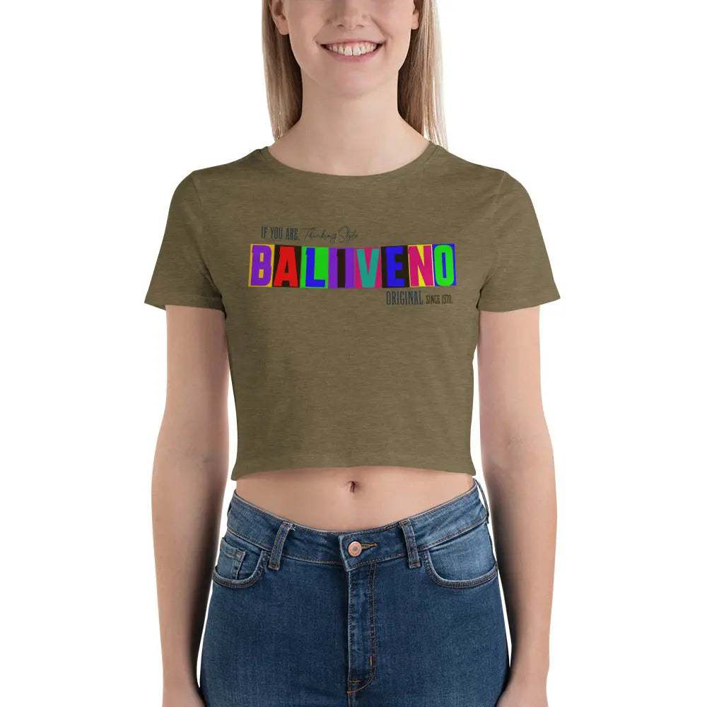 Baliveno Women’s Crop Tee, Baliveno Fashion, Cotton Tee, Womens Tee, Crop Top, Womens Crop Tshirt,Baliveno Women’s Crop Tee, Baliveno Fashion, Cotton Tee, Womens Tee, CThe season's trendiest garment - the crop top. This top is tight-fitting but still incredibly comfortable, and it hits just above the navel.

• 52% combed ring-spu[Bal]