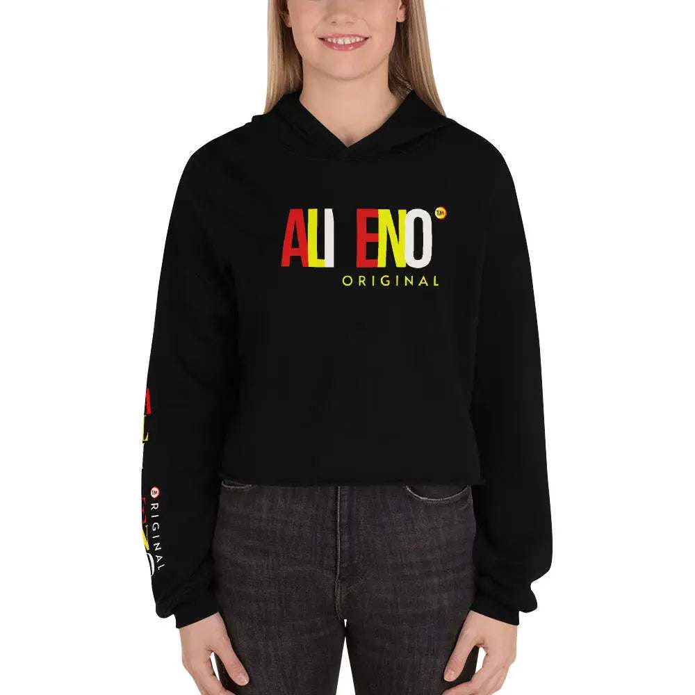 Baliveno Crop HoodieBaliveno Crop HoodieMake a stylish statement in this trend-setting Baliveno Cropped Raw Hem Drawstring Hoodie. This modern take on the classic pullover features an edgy raw hem and adju[Bal]