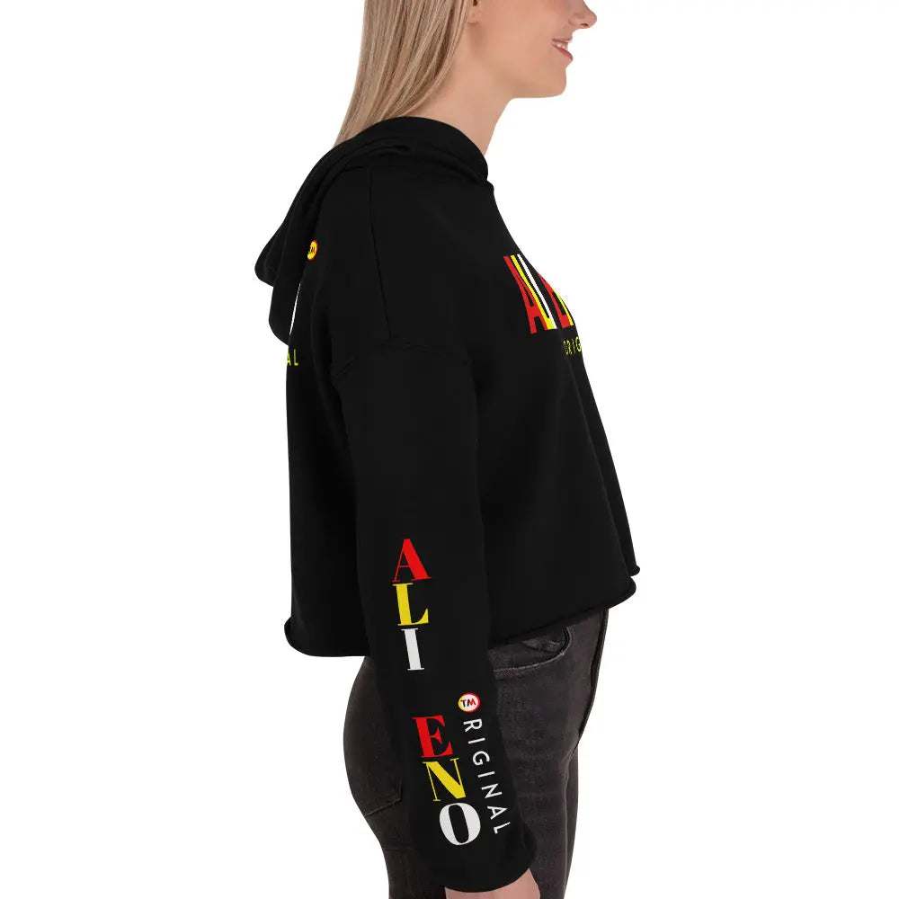 Baliveno Crop HoodieBaliveno Crop HoodieMake a stylish statement in this trend-setting Baliveno Cropped Raw Hem Drawstring Hoodie. This modern take on the classic pullover features an edgy raw hem and adju[Bal]