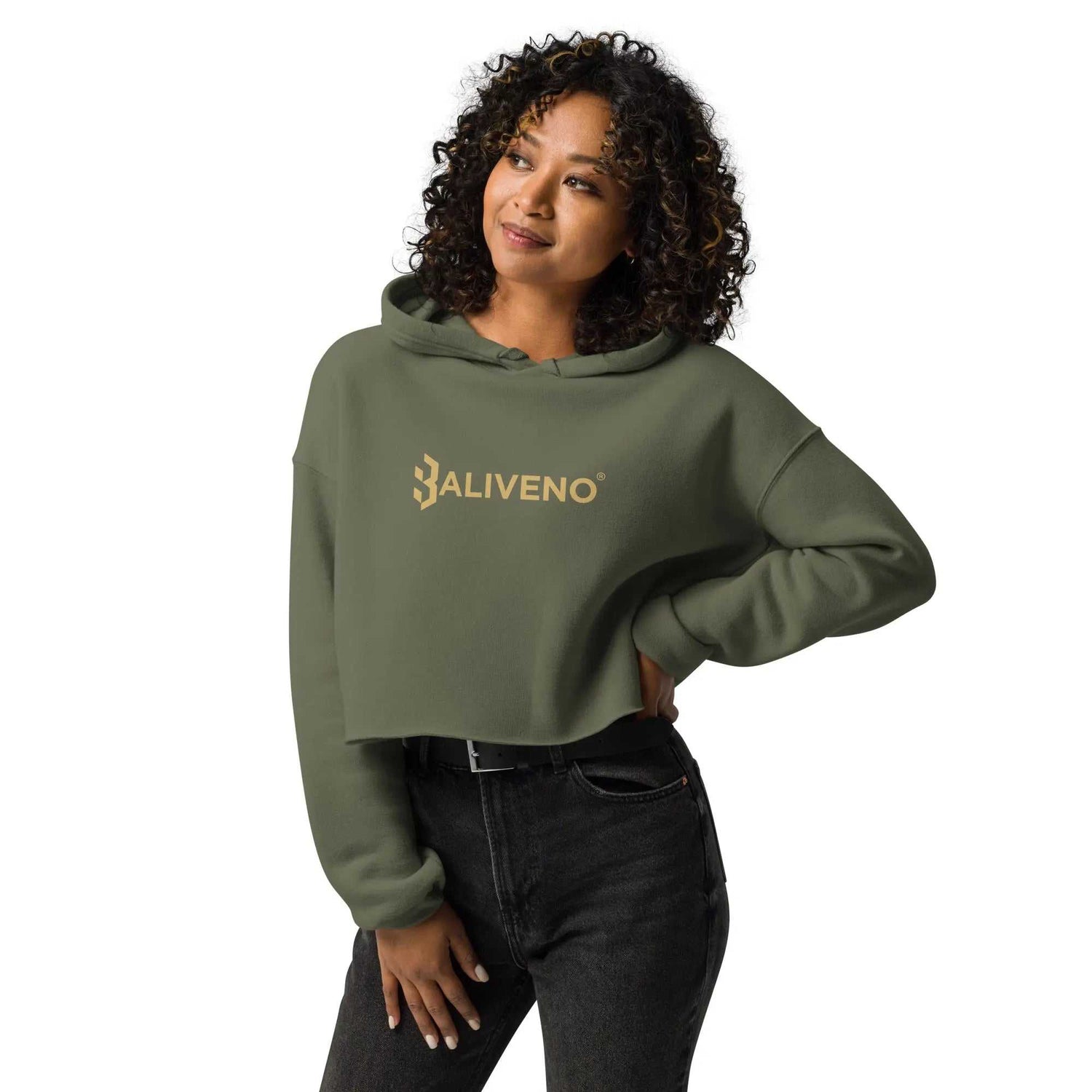 Baliveno Crop HoodieBaliveno Crop HoodieMake a stylish statement in this trend-setting Baliveno Cropped Raw Hem Drawstring Hoodie. This modern take on the classic pullover features an edgy raw hem and adju[Bal]