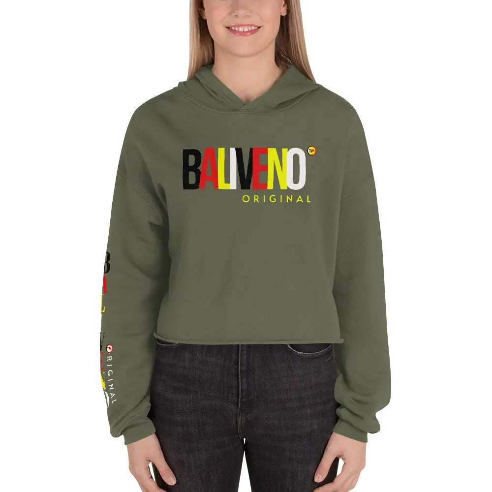 Baliveno Crop HoodieBaliveno Crop HoodieMake a stylish statement in this trend-setting Baliveno Cropped Raw Hem Drawstring Hoodie. This modern take on the classic pullover features an edgy raw hem and adju[Bal]