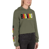 Baliveno Crop HoodieBaliveno Crop HoodieMake a stylish statement in this trend-setting Baliveno Cropped Raw Hem Drawstring Hoodie. This modern take on the classic pullover features an edgy raw hem and adju[Bal]