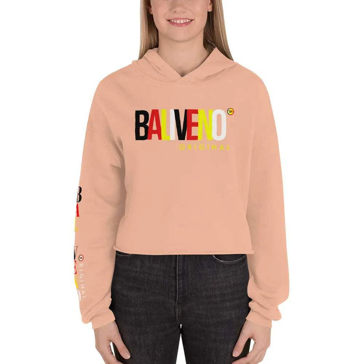 Baliveno Crop HoodieBaliveno Crop HoodieMake a stylish statement in this trend-setting Baliveno Cropped Raw Hem Drawstring Hoodie. This modern take on the classic pullover features an edgy raw hem and adju[Bal]