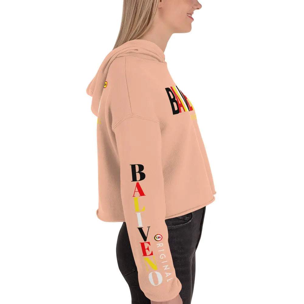 Baliveno Crop HoodieBaliveno Crop HoodieMake a stylish statement in this trend-setting Baliveno Cropped Raw Hem Drawstring Hoodie. This modern take on the classic pullover features an edgy raw hem and adju[Bal]