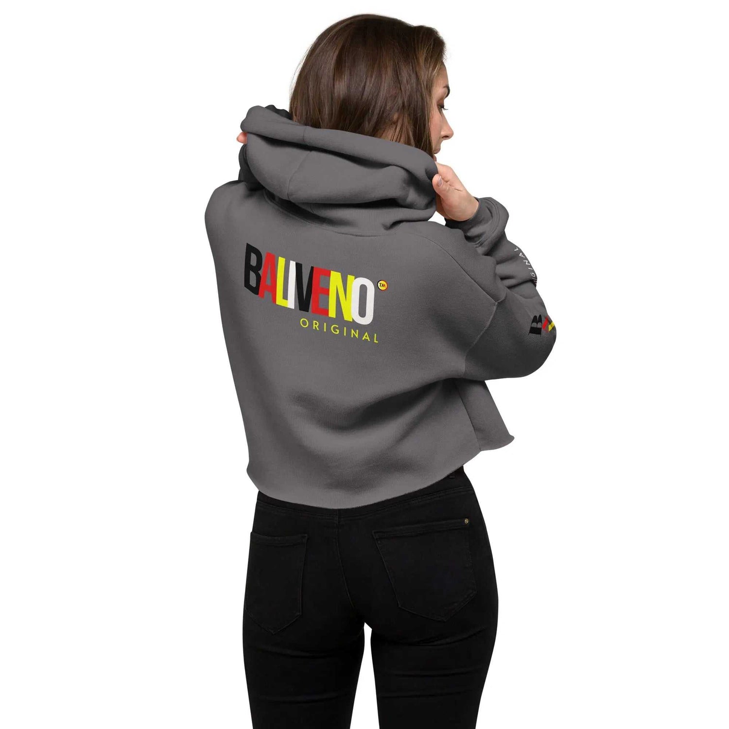 Baliveno Crop HoodieBaliveno Crop HoodieMake a stylish statement in this trend-setting Baliveno Cropped Raw Hem Drawstring Hoodie. This modern take on the classic pullover features an edgy raw hem and adju[Bal]