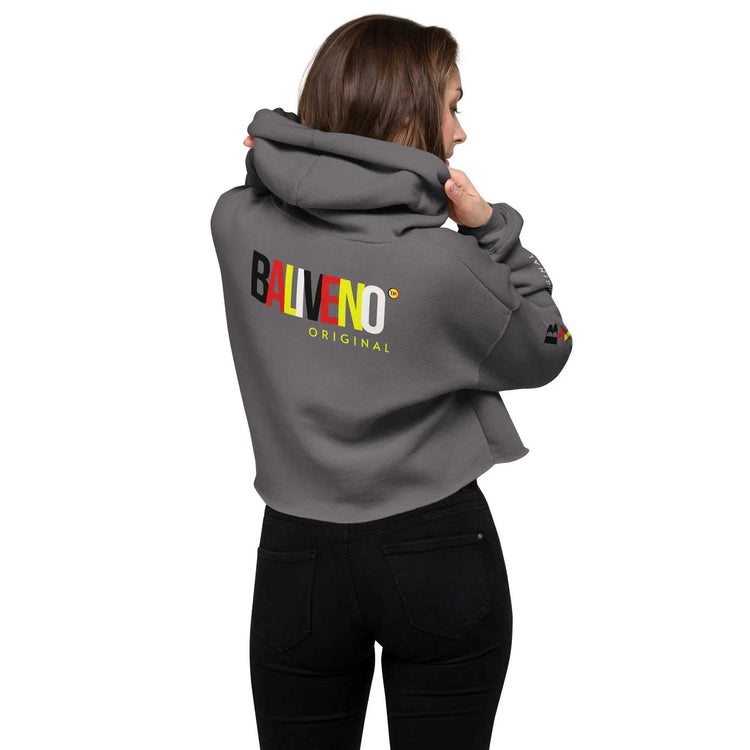 Baliveno Crop HoodieBaliveno Crop HoodieMake a stylish statement in this trend-setting Baliveno Cropped Raw Hem Drawstring Hoodie. This modern take on the classic pullover features an edgy raw hem and adju[Bal]
