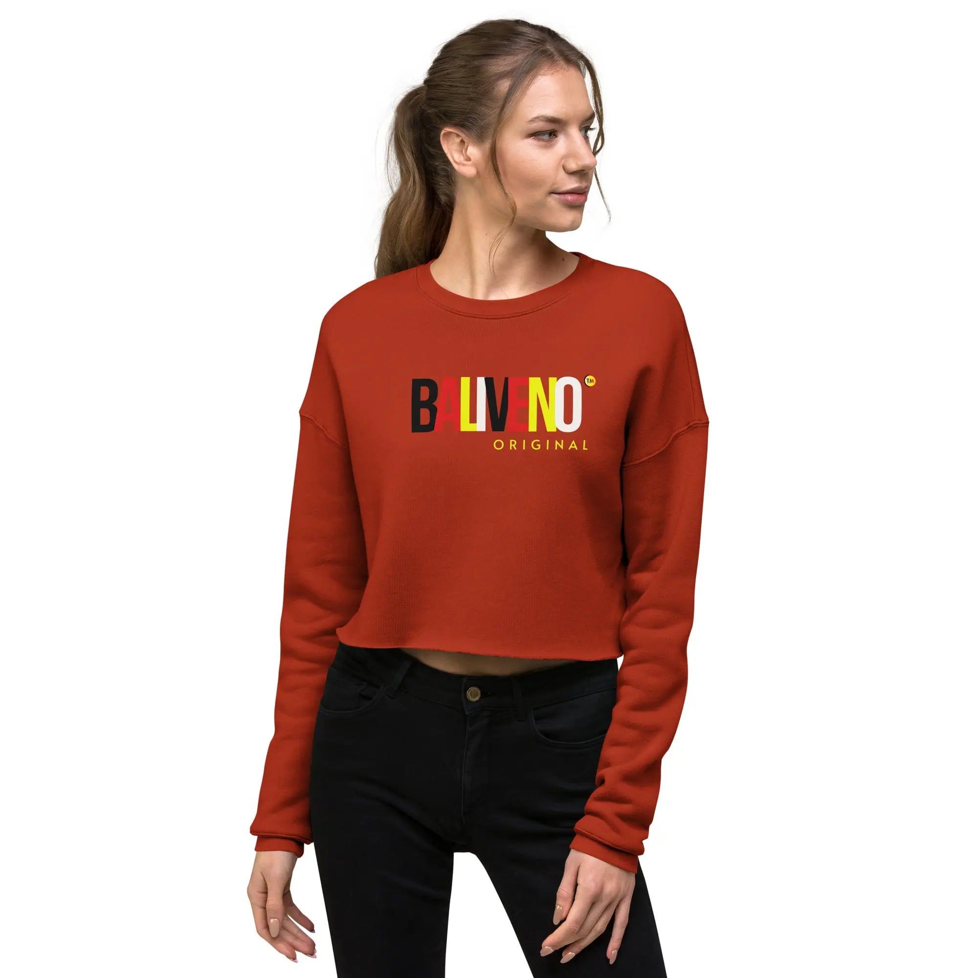 Baliveno Women’s Cropped Sweatshirt, Printed Sweatshirt, Baliveno Fashion, Cotton Sweatshirt, - BALIVENO FASHION HOUSE LTD