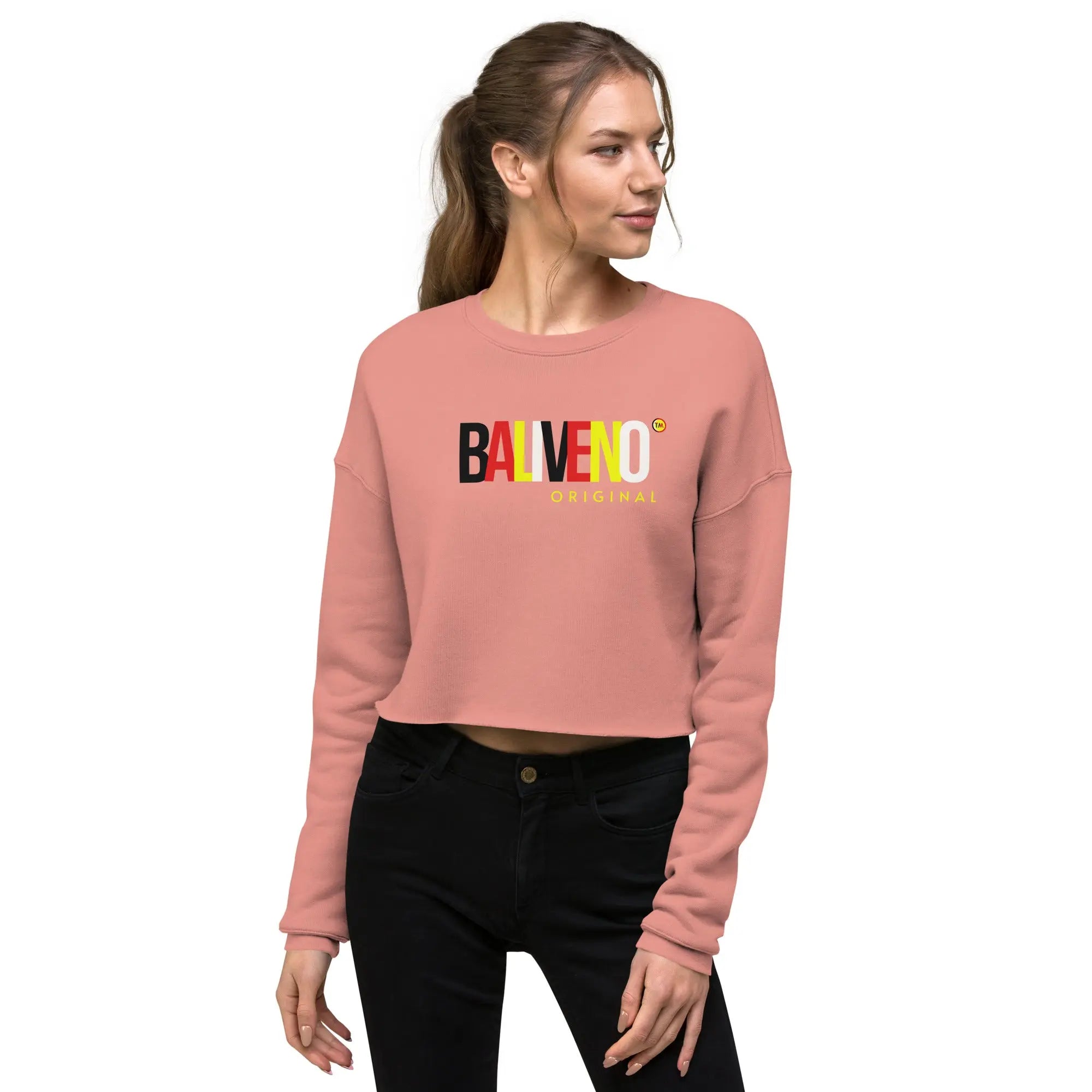 Baliveno Women’s Cropped Sweatshirt, Printed Sweatshirt, Baliveno Fashion, Cotton Sweatshirt, - BALIVENO FASHION HOUSE LTD