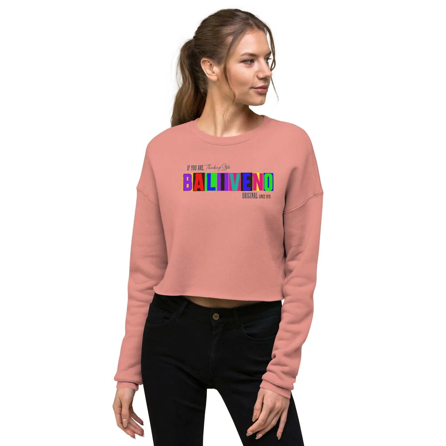 Baliveno Women’s Printed Cropped SweatshirtBaliveno Women’s Printed Cropped SweatshirtDid you know that fashion and comfort can be combined? This fleece crop sweatshirt is here to prove the point. The soft fabric feels extra soft to the touch, and the[Bal]