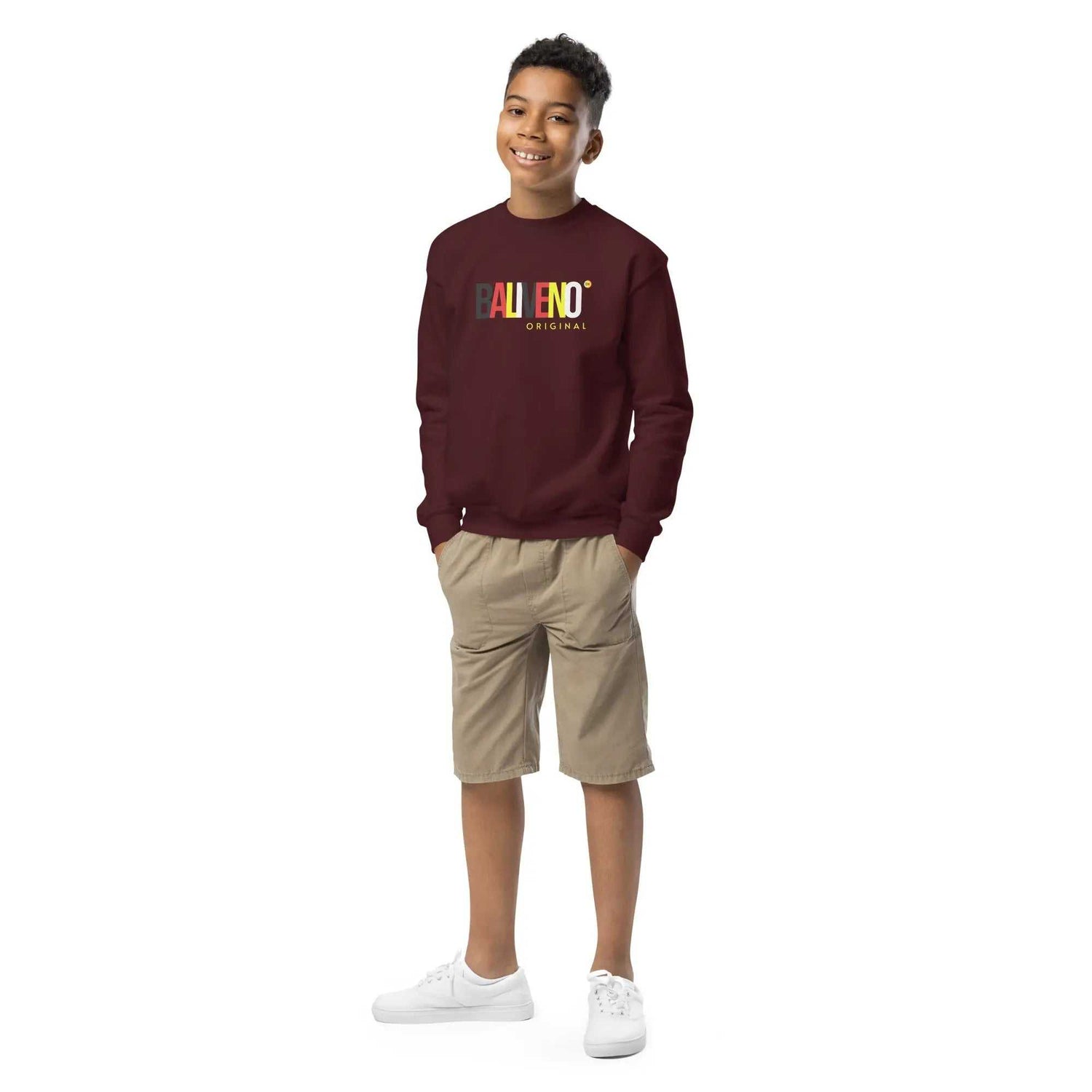 Baliveno Youth Printed Cotton SweatshirtBaliveno Youth Printed Cotton SweatshirtCozy and cool, this youth crewneck sweatshirt is designed for every adventure. Made from soft fleece fabric, it’s easy to wear and hassle-free to wash. Whether heade[Bal]