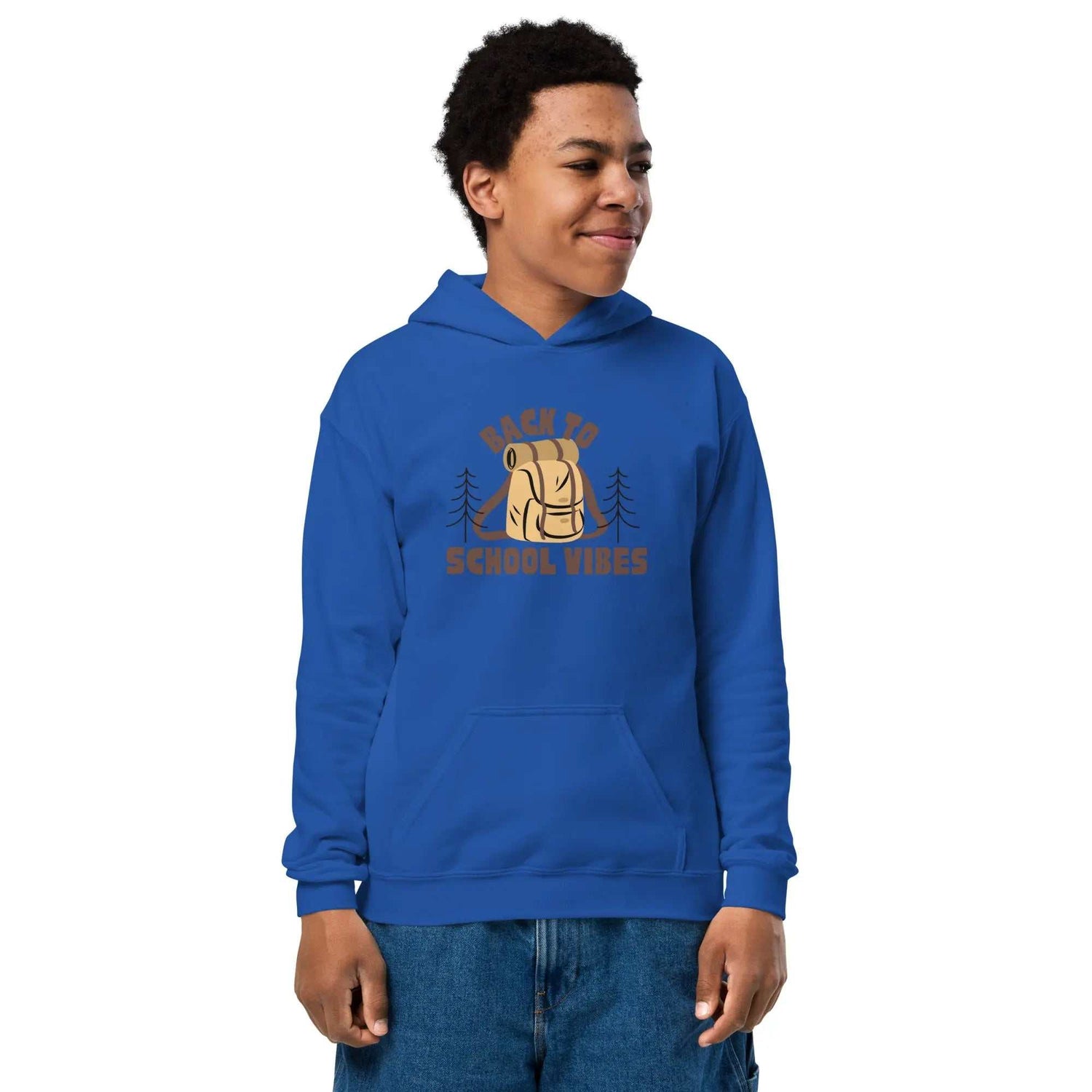 Back To SchoolBack To School Vibes HoodieKeep kids warm and comfortable all school year long with the Back To School Vibes Kids Hoodie. This durable yet soft youth hoodie is built for busy, active children [Bal]